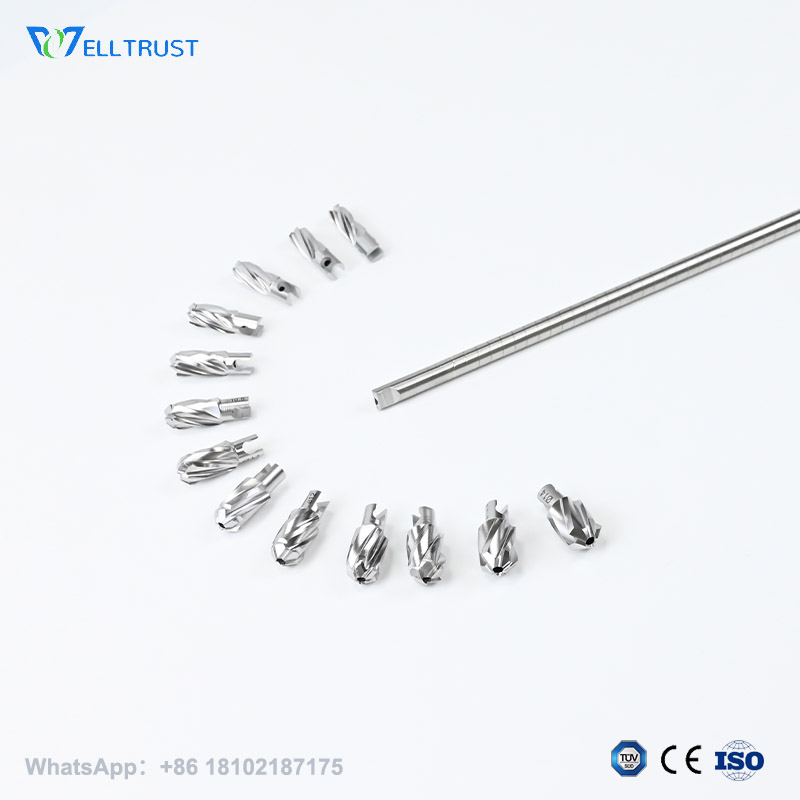 Orthopedic Flexible Reamer Set with Detachable Heads